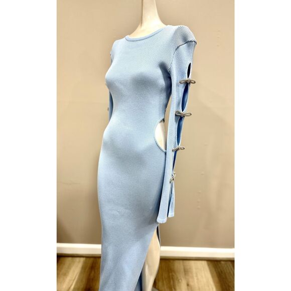 NWT Mach & Mach Crystal Bow Cut-Out Maxi Dress Size M $1690 - Picture 10 of 13